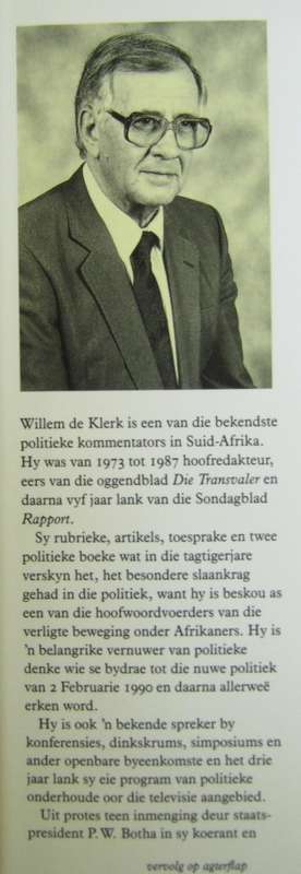 F W De Klerk Die Man En Sy Tyd  Willem De Klerk