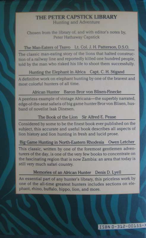 Memories of an African Hunter Denis D Lyell
