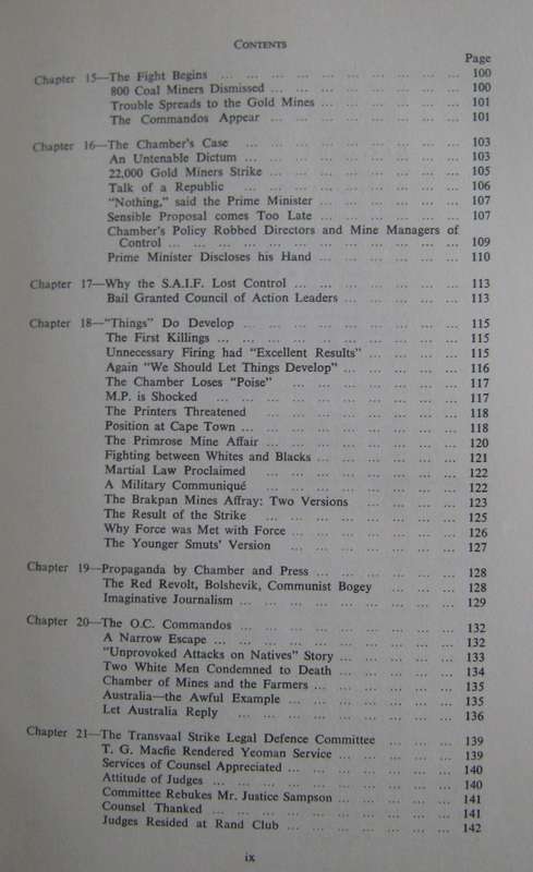 2000 Casualties A History of the Trade Unions and the Labour Movement in the Union of South Africa