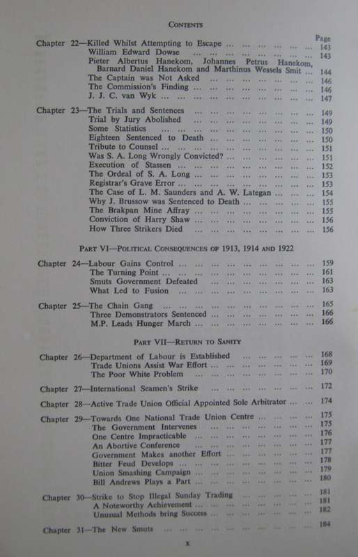 2000 Casualties A History of the Trade Unions and the Labour Movement in the Union of South Africa