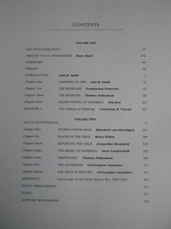 The Brenthurst Press The Siege of Mafeking  Volumes 1 & 2  Iain R Smith- Academic Editor