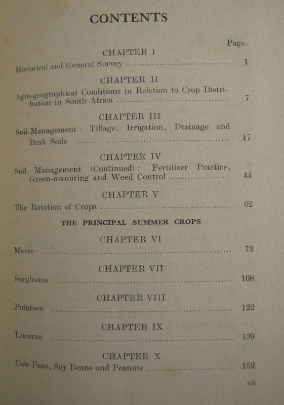 Field Crops in South Africa South African Agricultural Series No 1  Author: H D Leppan & G J Bosman