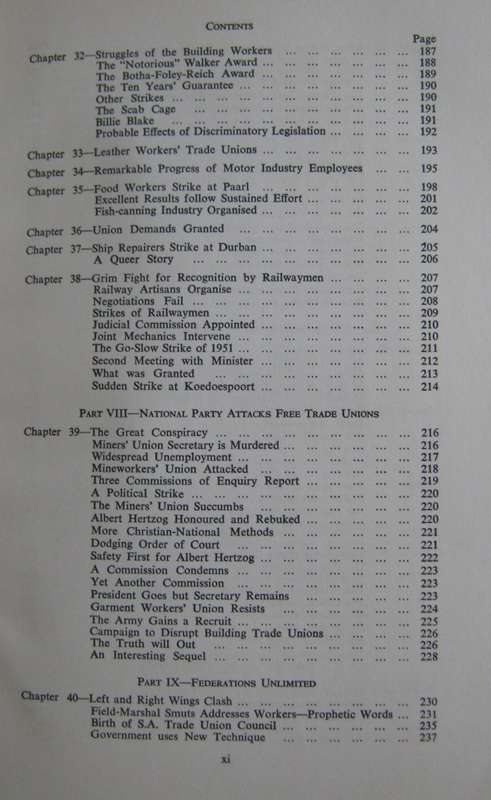 2000 Casualties A History of the Trade Unions and the Labour Movement in the Union of South Africa