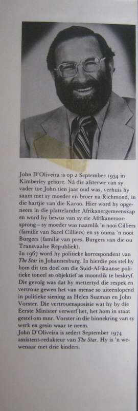 Vorster  Die Mens  Signed  John DOliveira
