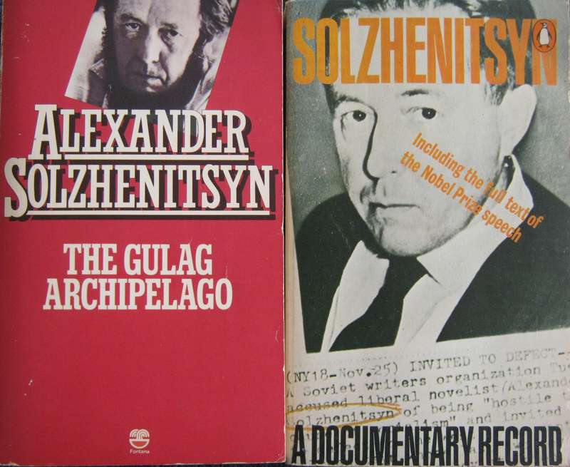 2 Solzhenitsyn Books. The Gulag Archipelago & Solzhenitsyn A Documentary Record