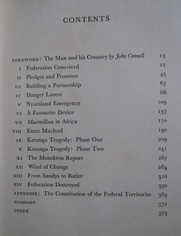 Welenskys 4000 Days Life & Death of the Federation of Rhodesia & Nyasaland Signed by the author