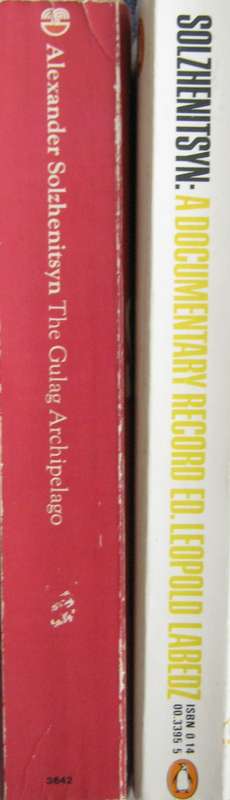 2 Solzhenitsyn Books. The Gulag Archipelago & Solzhenitsyn A Documentary Record