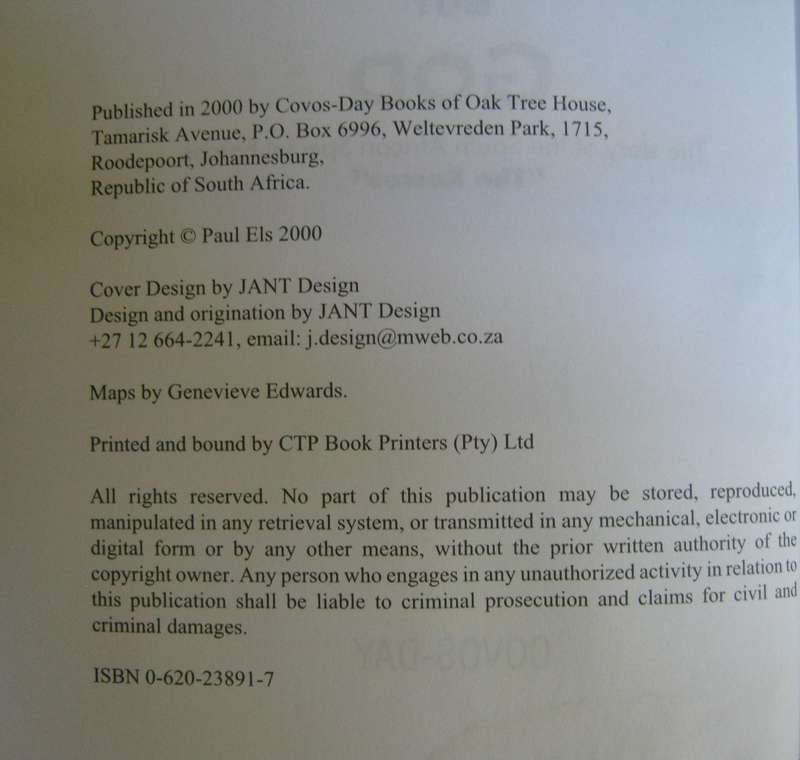 We Fear Naught But God The Story of the South African Special Forces The Recces. Signed