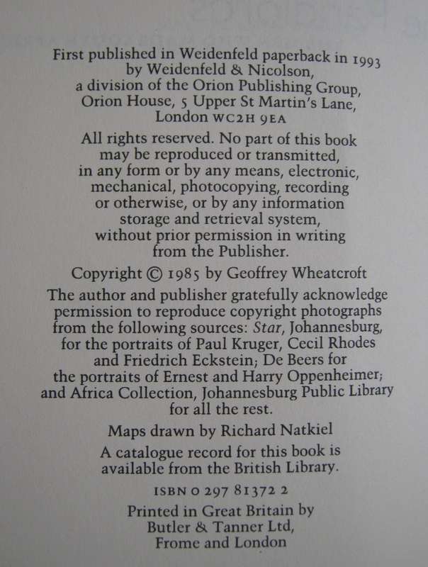 The Randlords The Men Who Made South Africa Geoffrey Wheatcroft