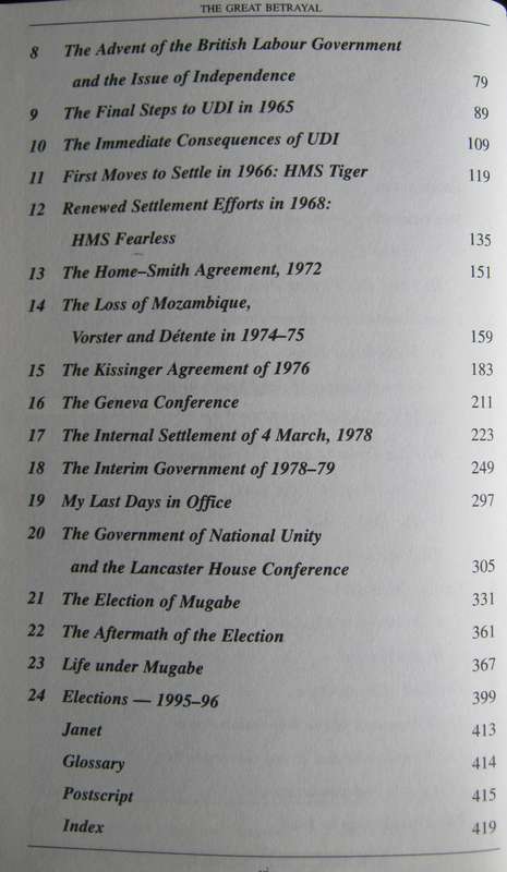 The Great Betrayal - The Memoirs of Ian Douglas Smith  li