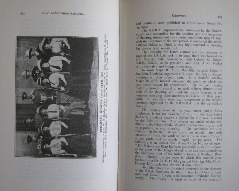 The Story of Rhodesian Sport Volume 1 1889-1935 J de L Thompson