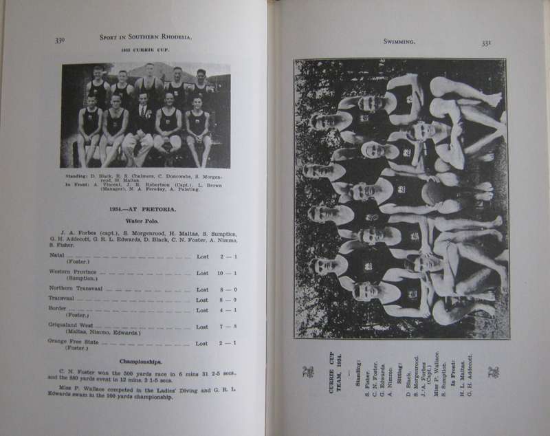 The Story of Rhodesian Sport Volume 1 1889-1935 J de L Thompson