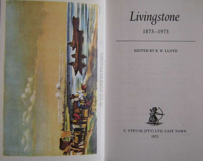 Livingstone 1873  1973 Edited by B W Lloyd