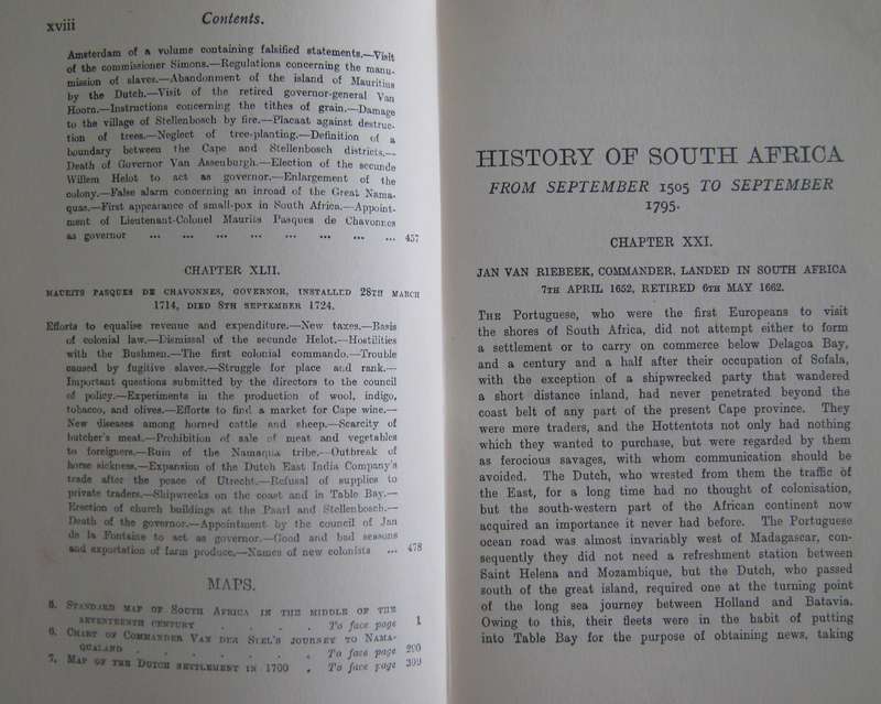 History of South Africa Before 1795 Foundation of the Cape by the Dutch. Volume 3