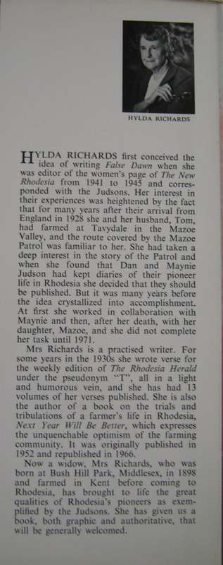 False Dawn. The Story of Dan Judson, Pioneer Hylda Richards