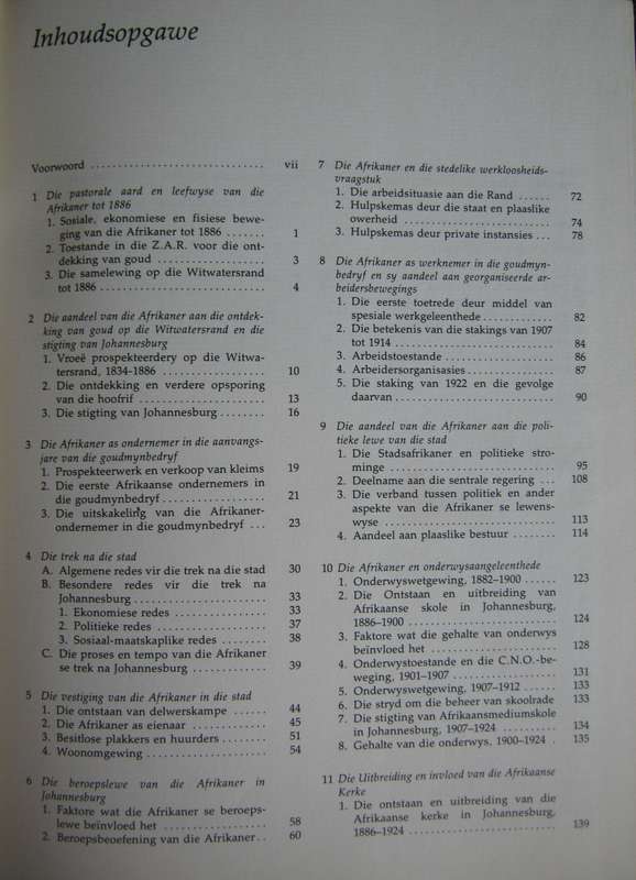 Afrikaners in Die Goudstad Deel 1 1886-1924 Redakteur Prof. Dr E L P Stals