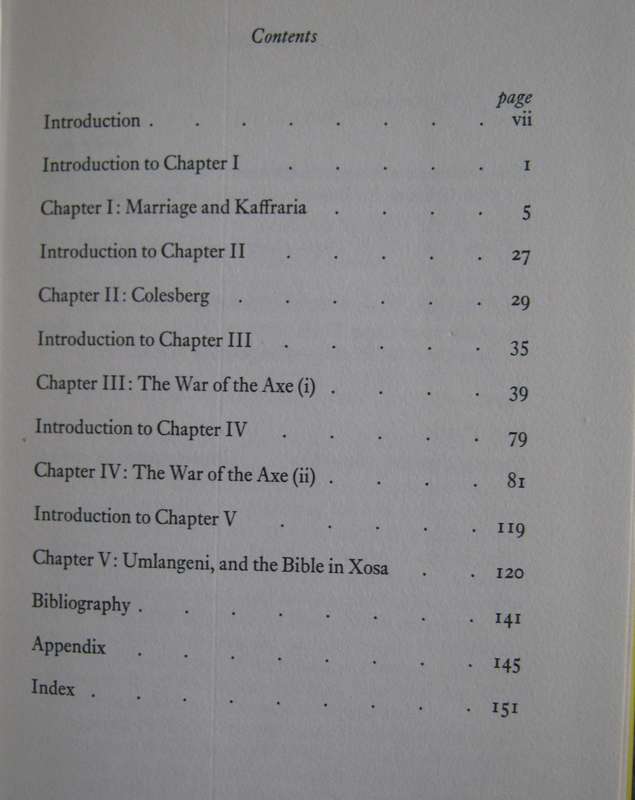 The War of the Axe and the Xosa Bible The Journal of the Rev J W Appleyard