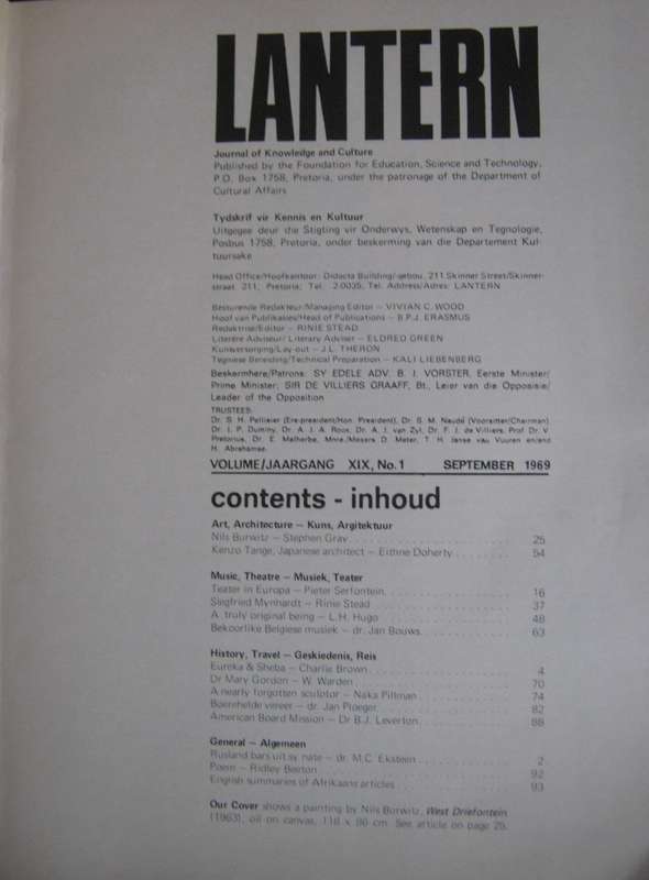 Lantern. Journal of Knowledge & Culture  3 Journals Managing Editor: Vivian C Wood