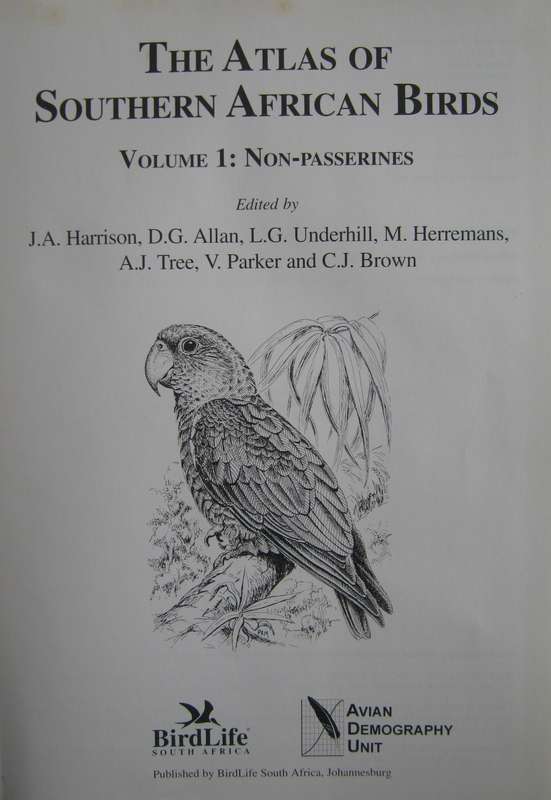 The Atlas of Southern African Birds - 2 Volume Set