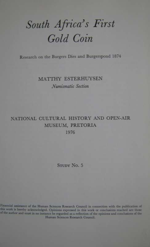 South Africas First Gold Coin Research on the Burgers Dies and Burgerspond 1874