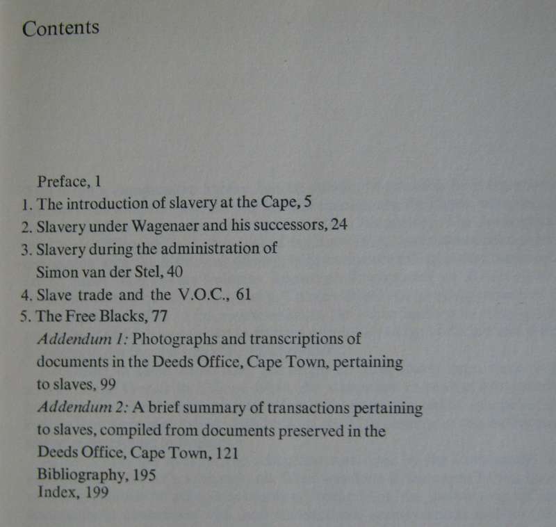 Slaves and Free Blacks at the Cape 1658 - 1700 A J Boeseken