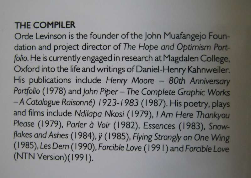 I Was Lonelyness The Complete Graphic Works of John Muafangejo   Author: Compiled and Edited by Orde