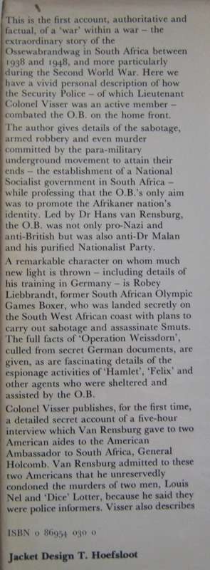 OB Traitors or Patriots? George Cloete Visser