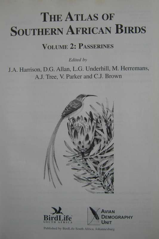 The Atlas of Southern African Birds - 2 Volume Set