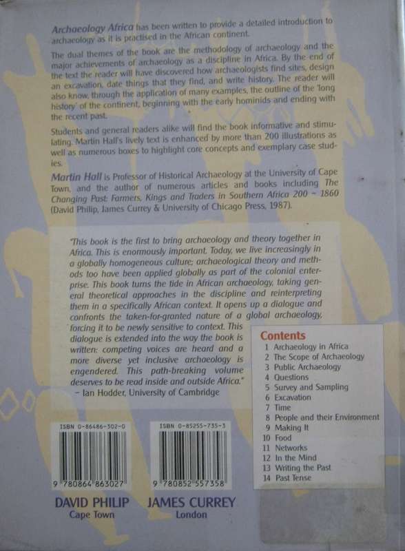 Archaeology Africa Martin Hall Publisher: David Philip