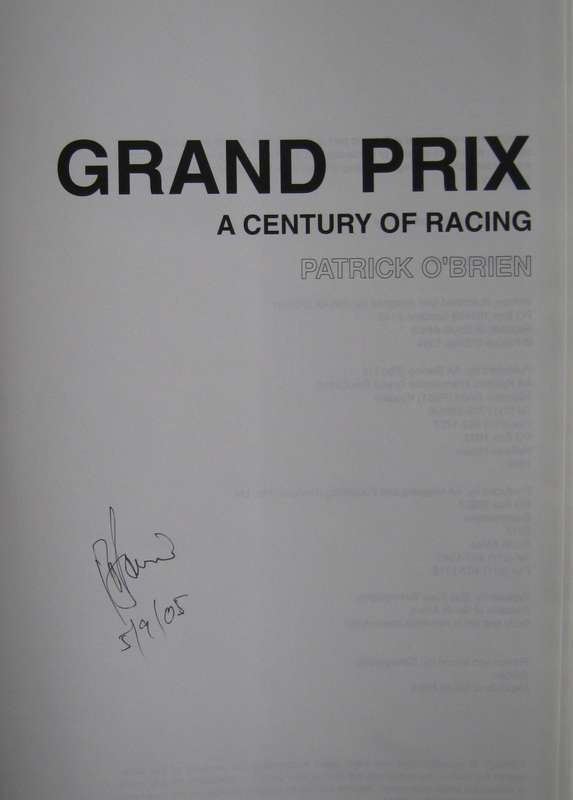 Grand Prix A Century of Racing  Patrick OBrien    Publisher: AA Racing, Kyalami, South Afri