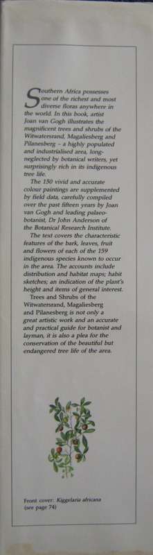 Trees & Shrubs of the Witwatersrand , Magaliesberg & Pilanesberg  Joan Van Goch & John Anderson