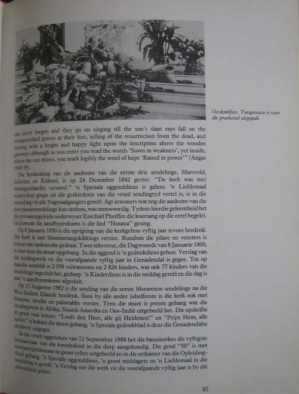 Die Geskiedenis Van Genadendal 1738-1988 Isaac Balie  Signed by the author