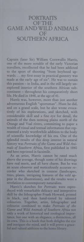 Portraits of the Game and Wild Animals of Southern Africa Captain W. Cornwallis Harris