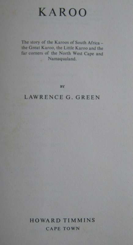 Karoo Lawrence G Green