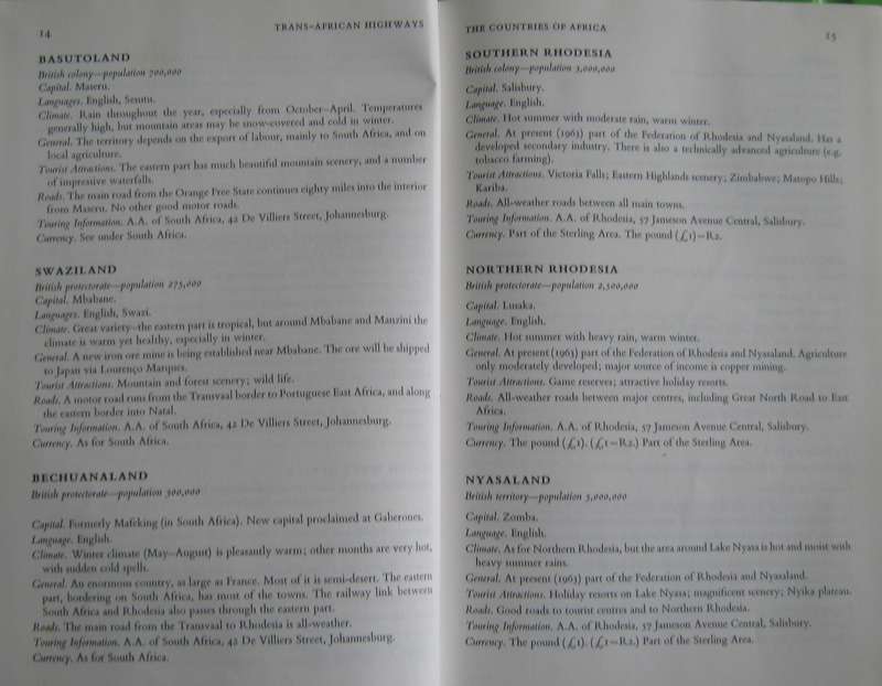 Trans-African Highways A Route Book of the Main Trunk Roads in Africa