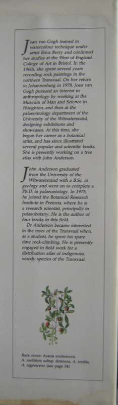 Trees & Shrubs of the Witwatersrand , Magaliesberg & Pilanesberg  Joan Van Goch & John Anderson