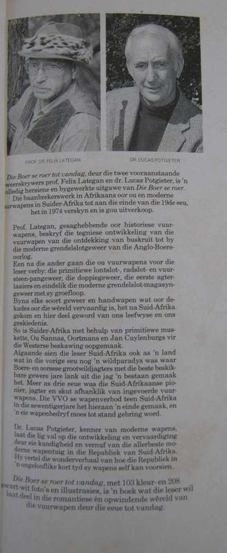 Die Boer Se Roer Tot Vandag - Die Ontwikkeling Van Die Vuurwapen in Suider-Afrika
