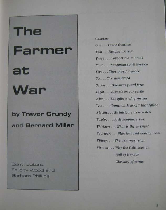 Farmer at War     Author: Trevor Grundy and Bernard Miller   Publisher: Modern Farming Publications,