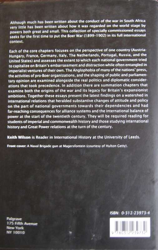 The International Impact of the Boer War Edited by Keith Wilson