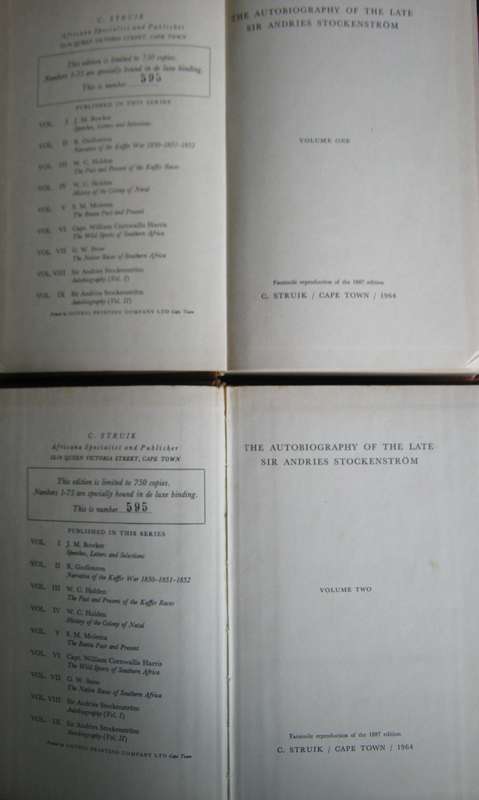 The Autobiography of the late Sir Andries Stockenstrom, Bart Volumes 1 & 2
