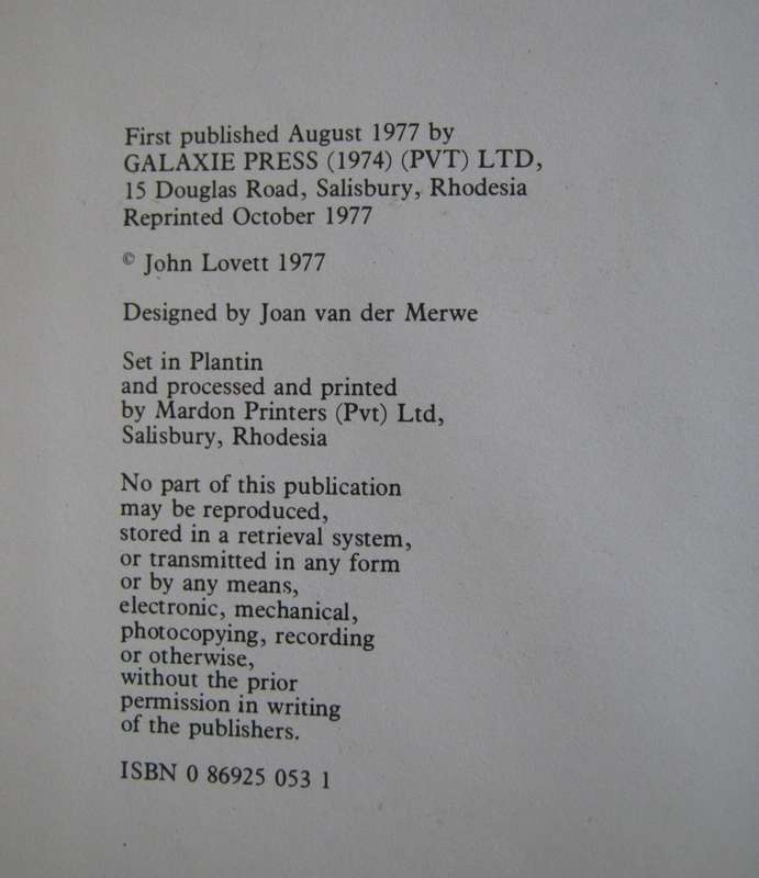 Contact A Tribute To Those who Serve Rhodesia John Lovett