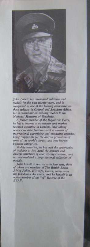 Contact A Tribute To Those who Serve Rhodesia John Lovett
