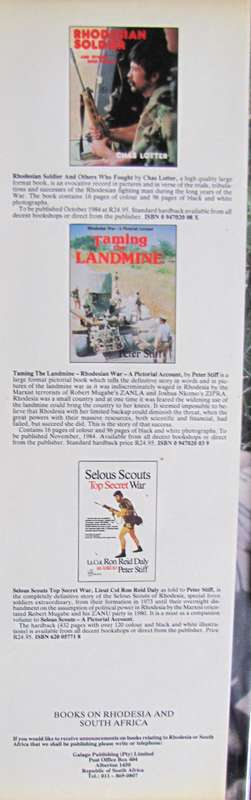 Selous Scouts  Rhodesian war A Pictorial Account Peter Stiff