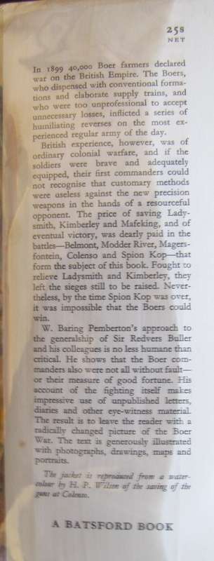 Battles of the Boer War W Baring Pemberton