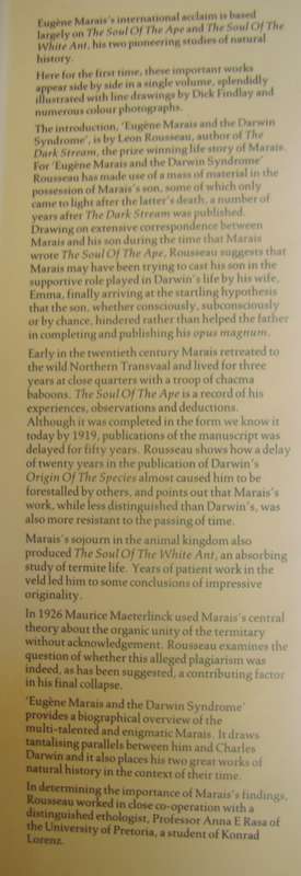 The Soul of the Ape The Soul of the White Ant Eugene Marais