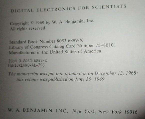 Digital Electronics for Scientists 1969