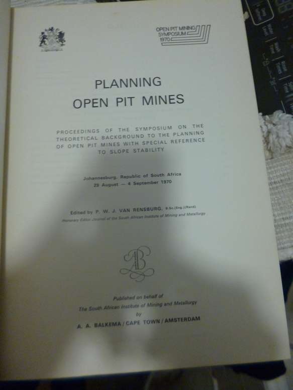 Planning Open Pit Mines  1970