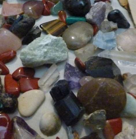 Rock collection and books