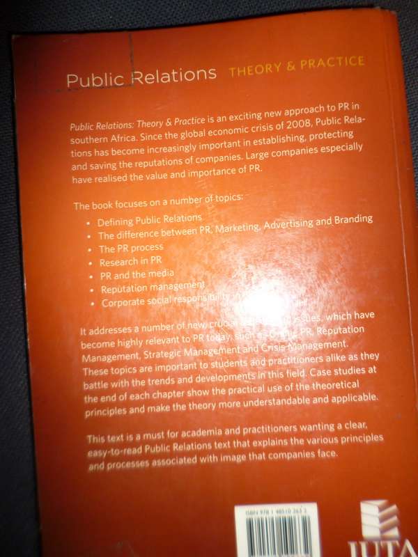 PUBLIC RELATIONS THEORY & PRACTICE   2016