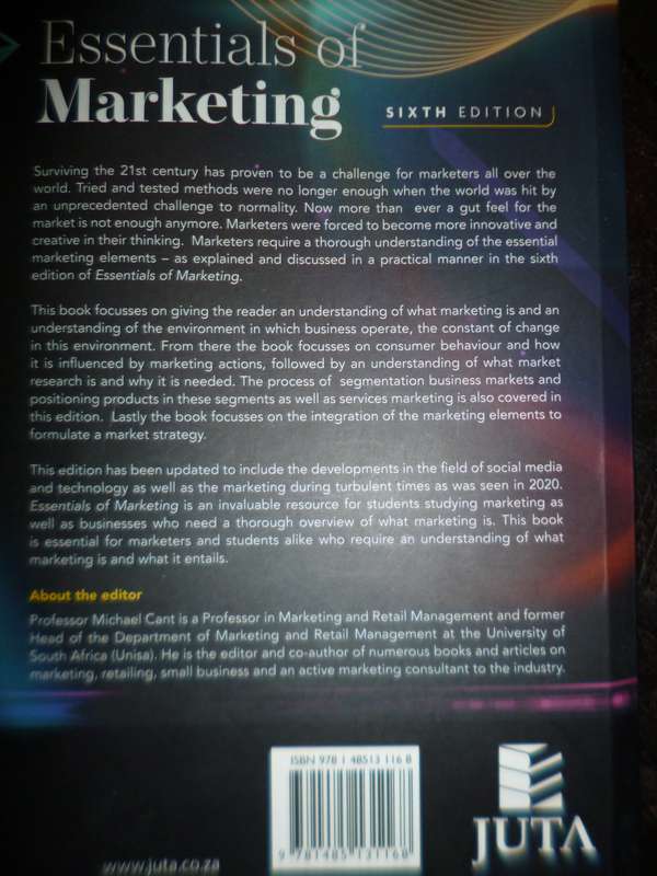 Essentials of Marketing editor Cant